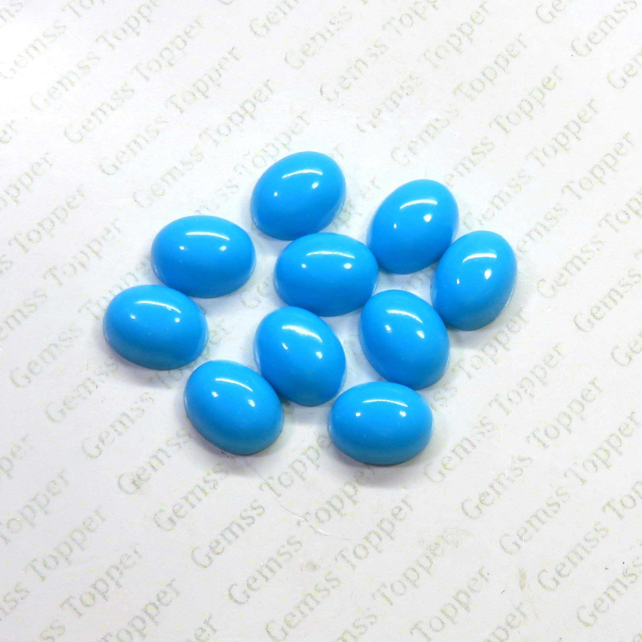 Sleeping Beauty Turquoise 6x8 mm Oval Cabochon